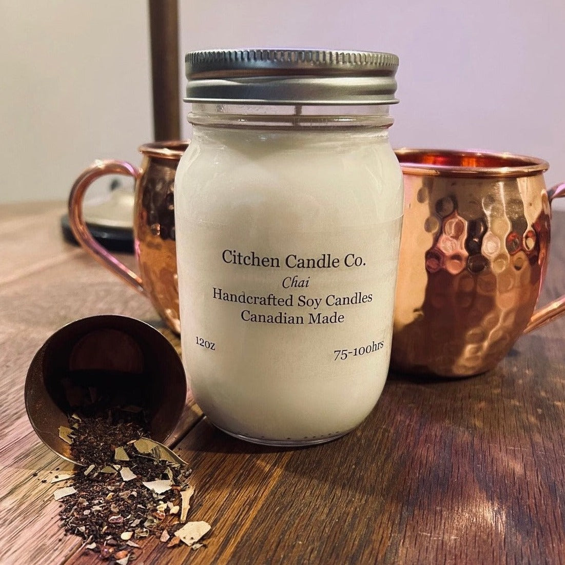 12oz Chai Scented Soy Candle