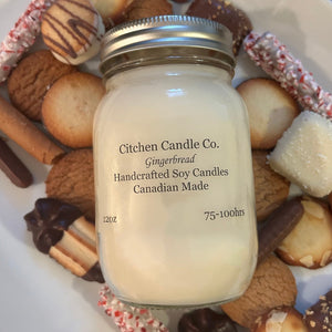 12oz Gingerbread Scented Soy Candle