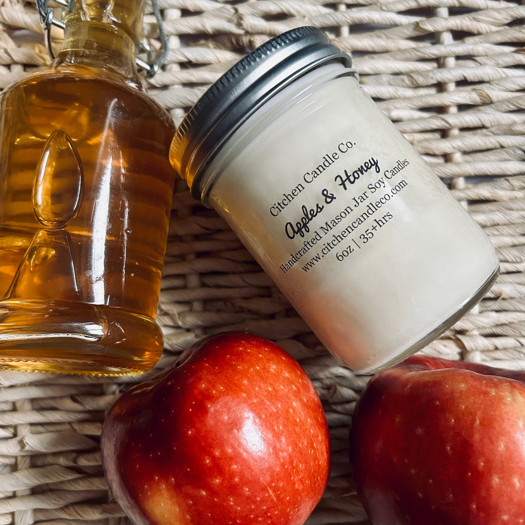 6oz Apples & Honey Scented Soy Candle 