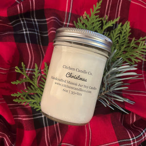 6oz Christmas Scented Soy Candle