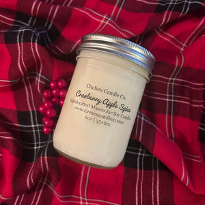 6oz Cranberry Apple Spice Scented Soy Candle