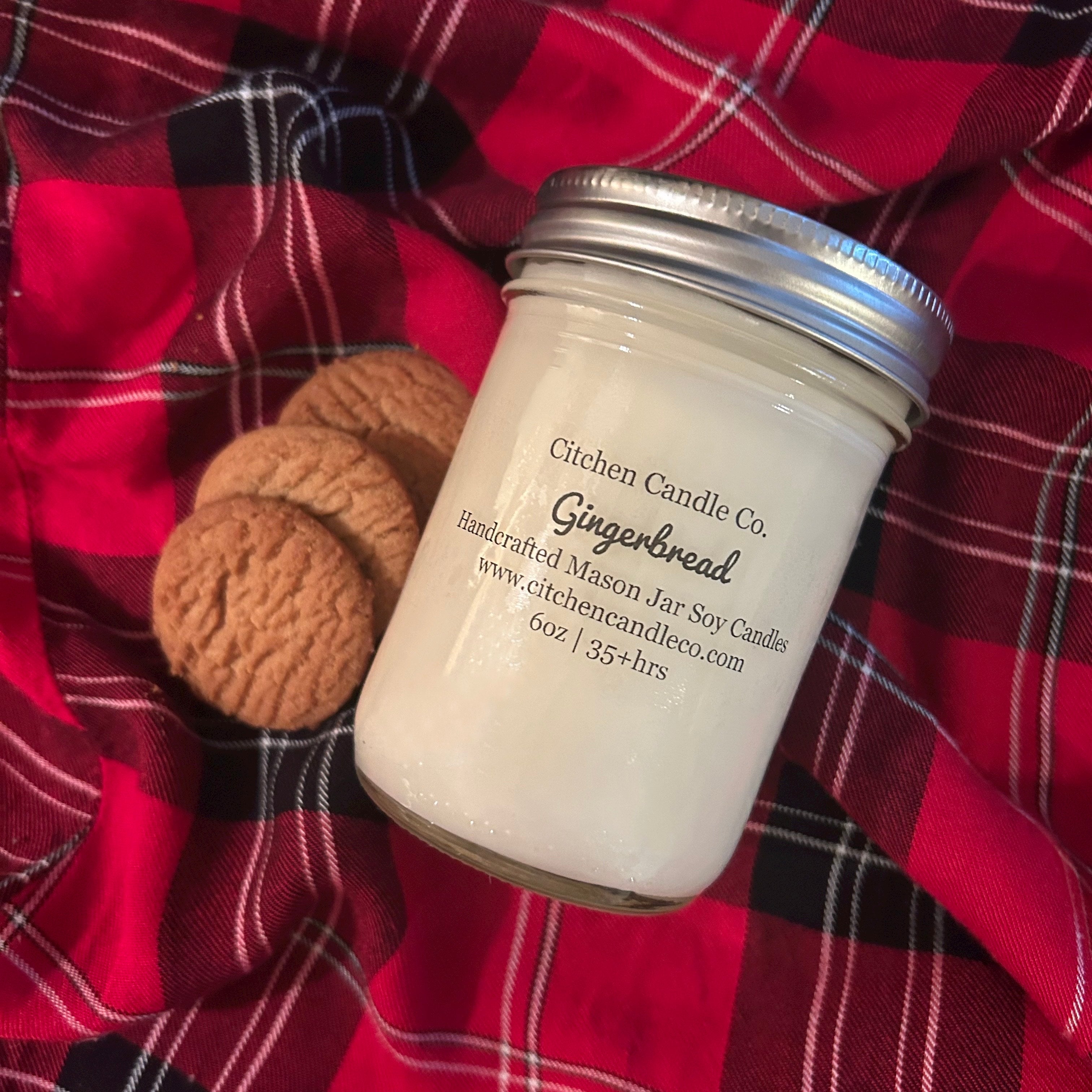 6oz Gingerbread Scented Soy Candle