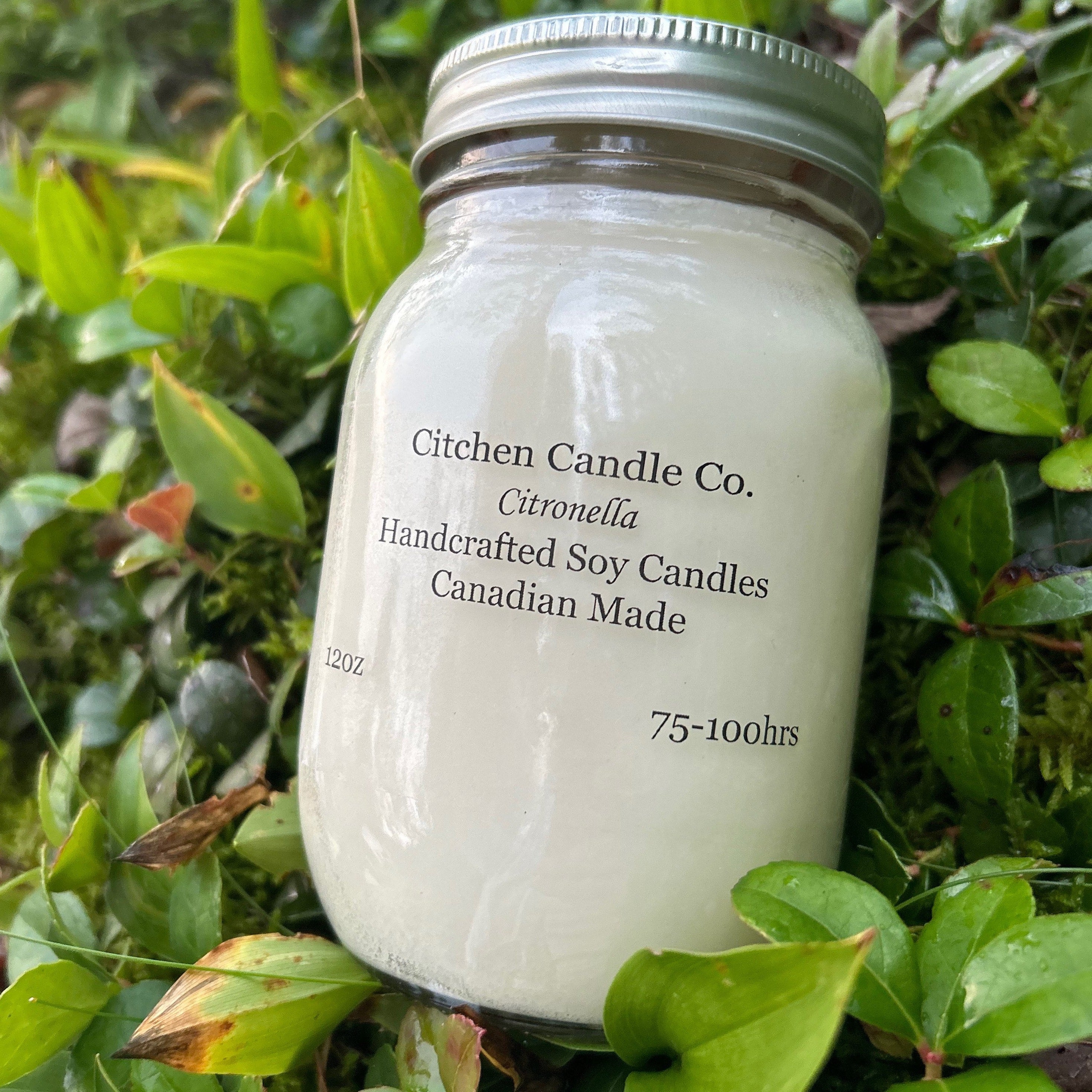 12oz Citronella Scented Soy Candle