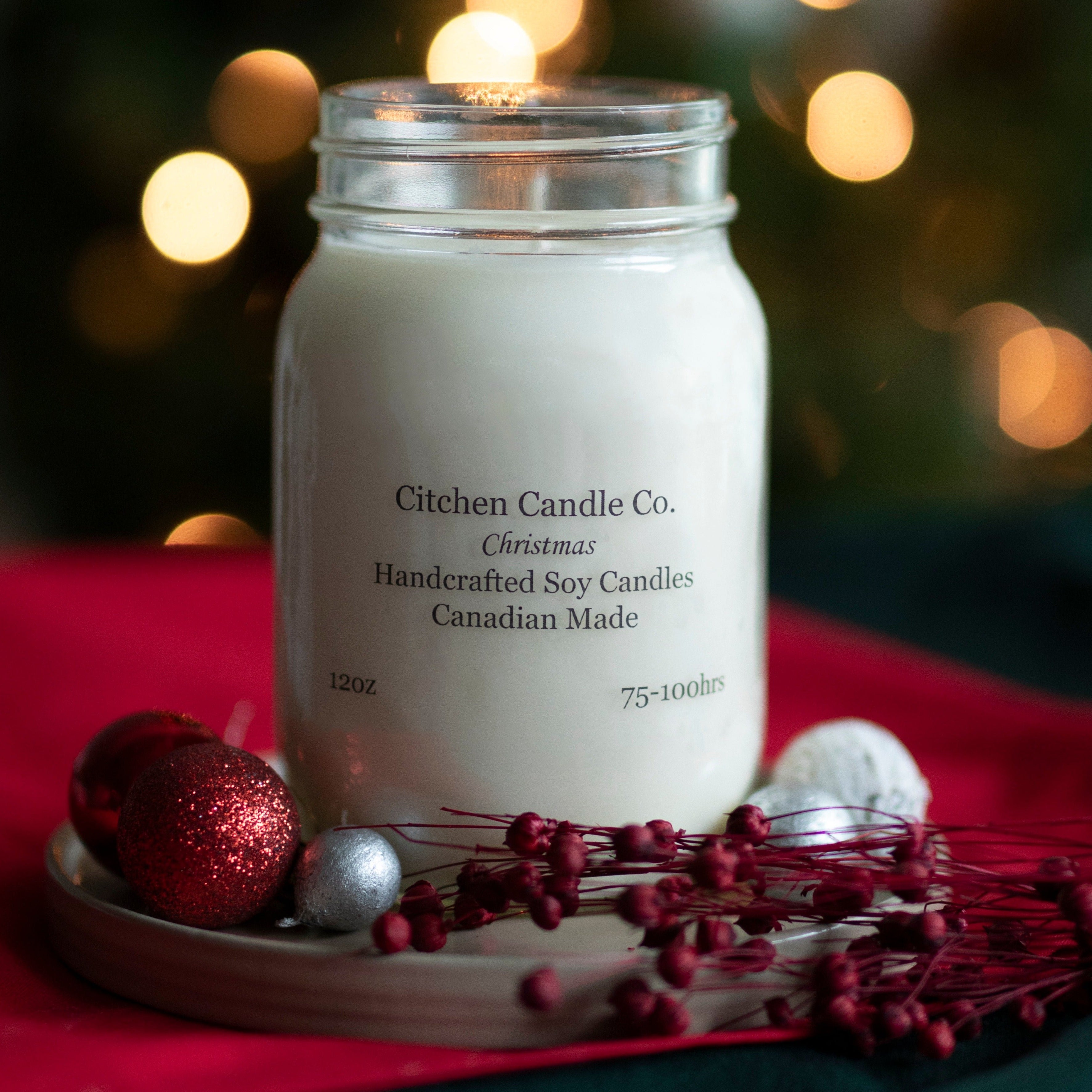 12oz Christmas Scented Soy Candle